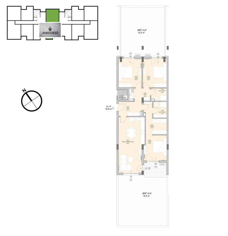 De vânzare  3 dormitoare Sofia , Malinova dolina , 248 mp | 53374138 - imagine [6]