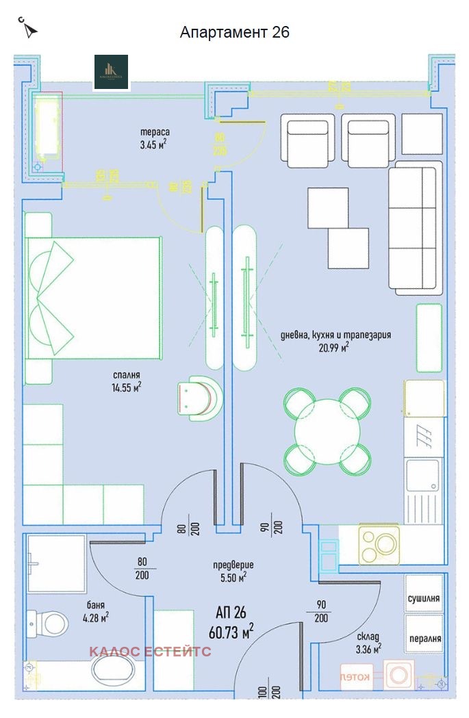Продава 2-СТАЕН, гр. София, Малинова долина, снимка 2 - Апартаменти - 54342282