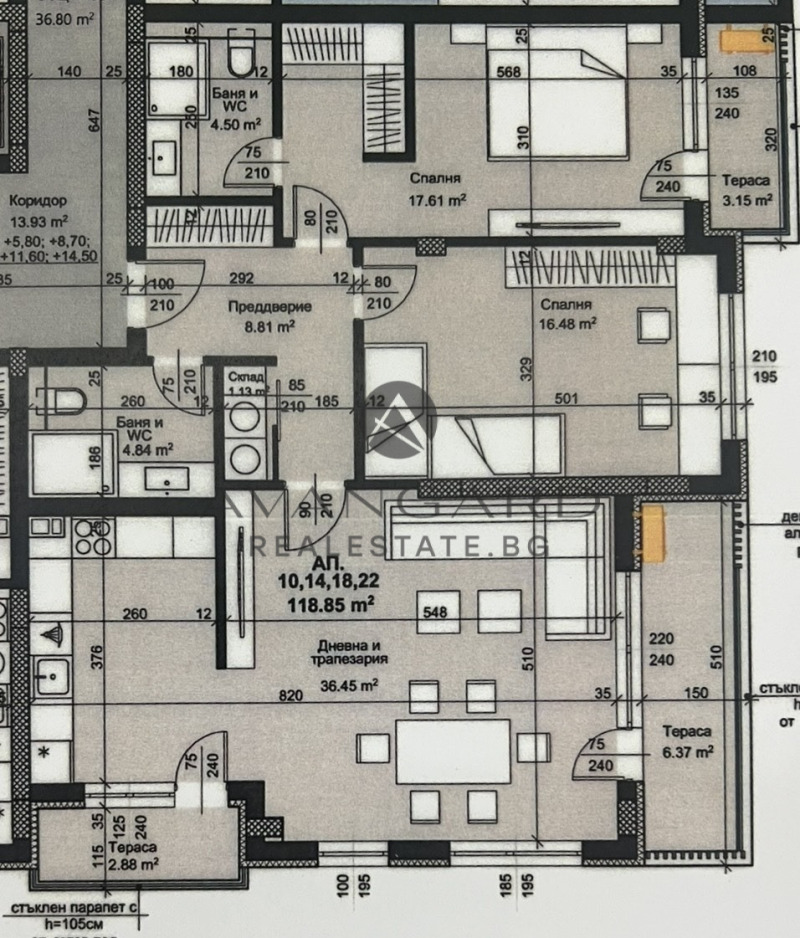 Продаја  2 спаваће собе Пловдив , Христо Смирненски , 140 м2 | 34814436 - слика [15]