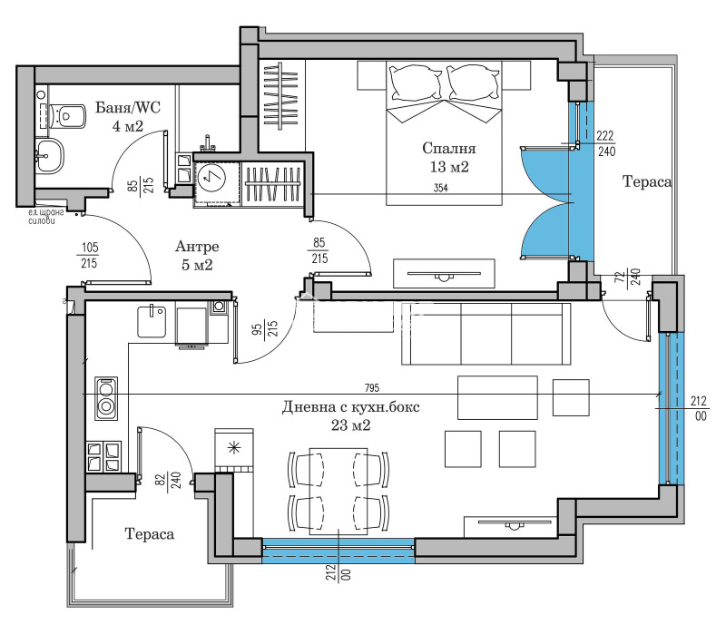 Продаја  1 спаваћа соба Пловдив , Центар , 79 м2 | 38942918 - слика [2]