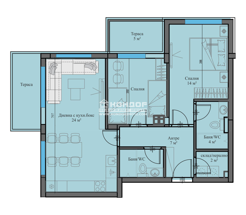 En venta  2 dormitorios Plovdiv , Vastanicheski , 101 metros cuadrados | 66479807 - imagen [3]