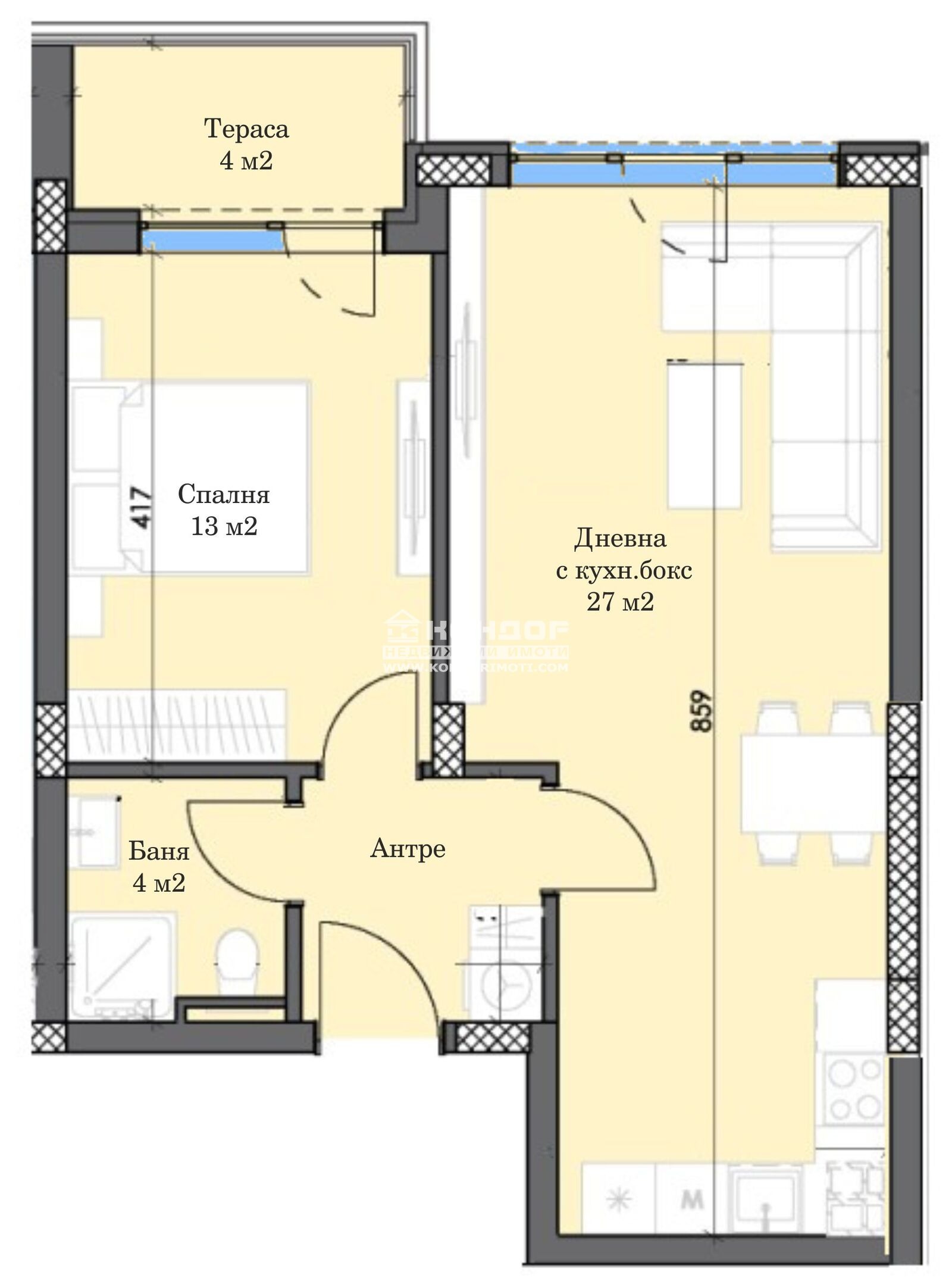 Продава 2-СТАЕН, гр. Пловдив, Тракия, снимка 3 - Апартаменти - 50093554