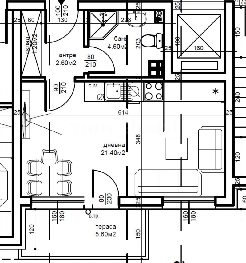 Продава 1-СТАЕН, гр. Пловдив, Беломорски, снимка 8 - Апартаменти - 53112927