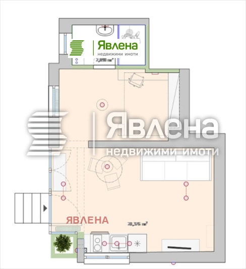 Myytävänä  1 makuuhuone Sofia , Tsentar , 40 neliömetriä | 92077125 - kuva [3]
