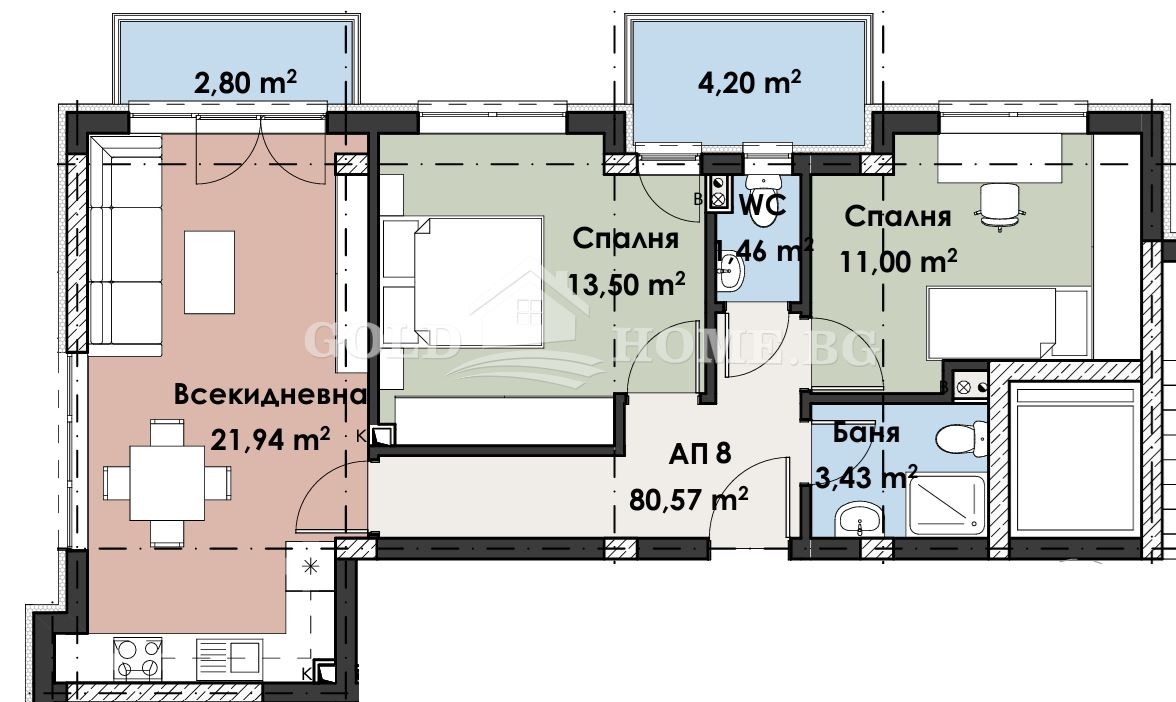 Продава 3-СТАЕН, гр. Пловдив, Кършияка, снимка 2 - Апартаменти - 55529101