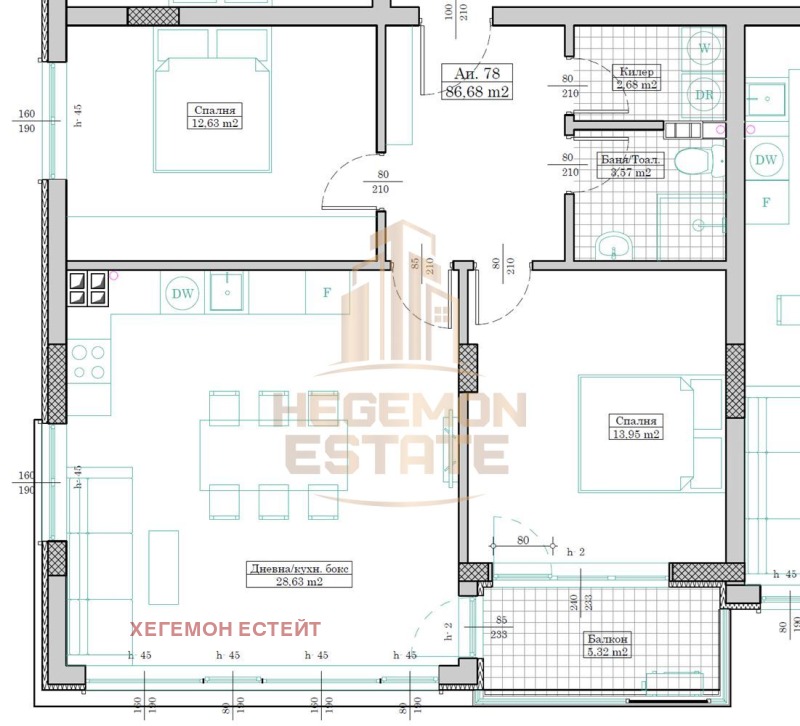 De vânzare  2 dormitoare Varna , Pobeda , 98 mp | 97391256 - imagine [3]