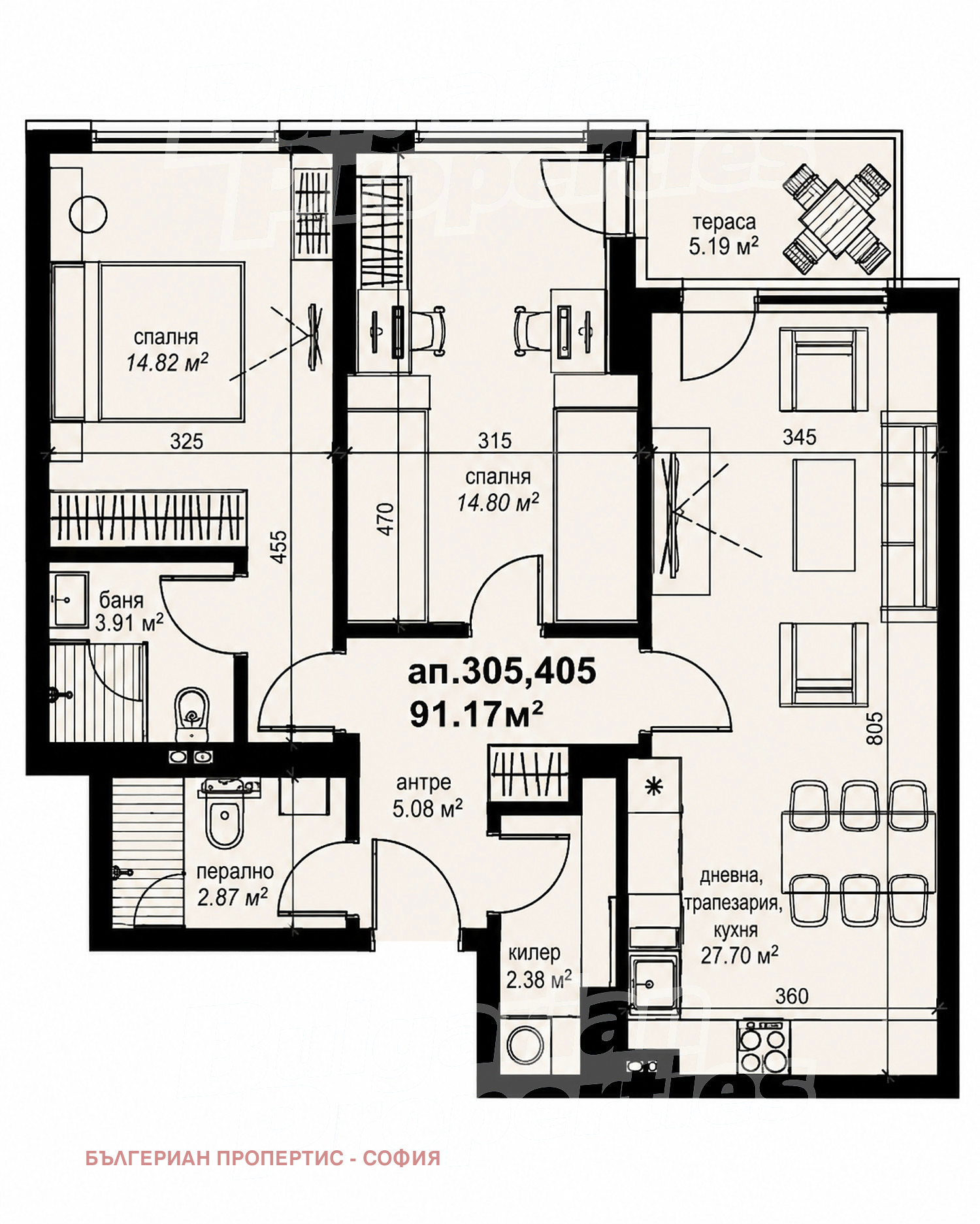 Продава 3-СТАЕН, гр. София, Зона Б-5, снимка 4 - Апартаменти - 56098347