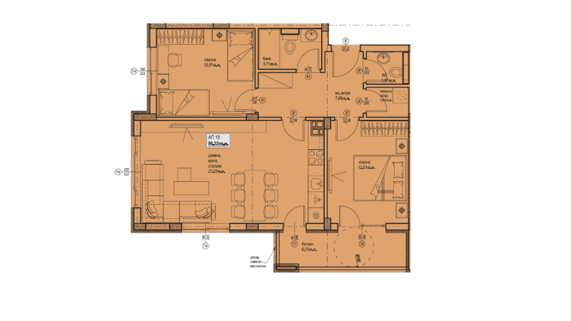 Продава 3-СТАЕН, гр. Пловдив, Остромила, снимка 5 - Апартаменти - 51836500