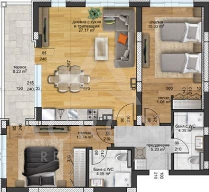 Продава 3-СТАЕН, гр. Пловдив, Христо Смирненски, снимка 2 - Апартаменти - 53273421