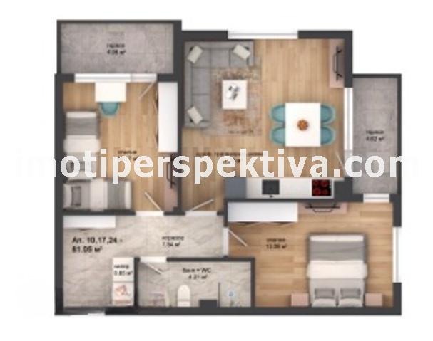 Продава 3-СТАЕН, гр. Пловдив, Кършияка, снимка 10 - Апартаменти - 54600799