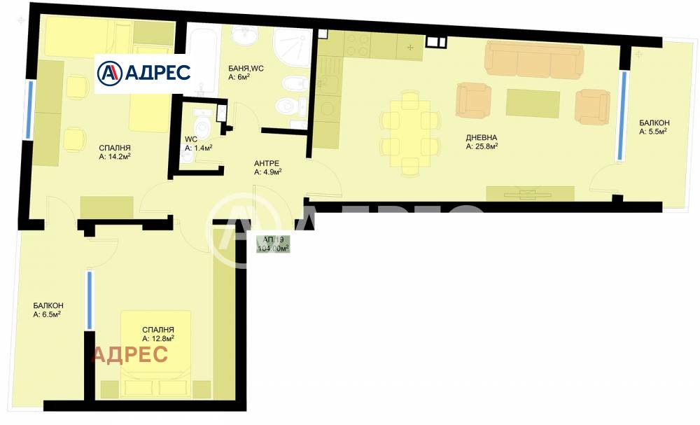 Продава 3-СТАЕН, гр. Варна, Гранд Мол, снимка 3 - Апартаменти - 53897511