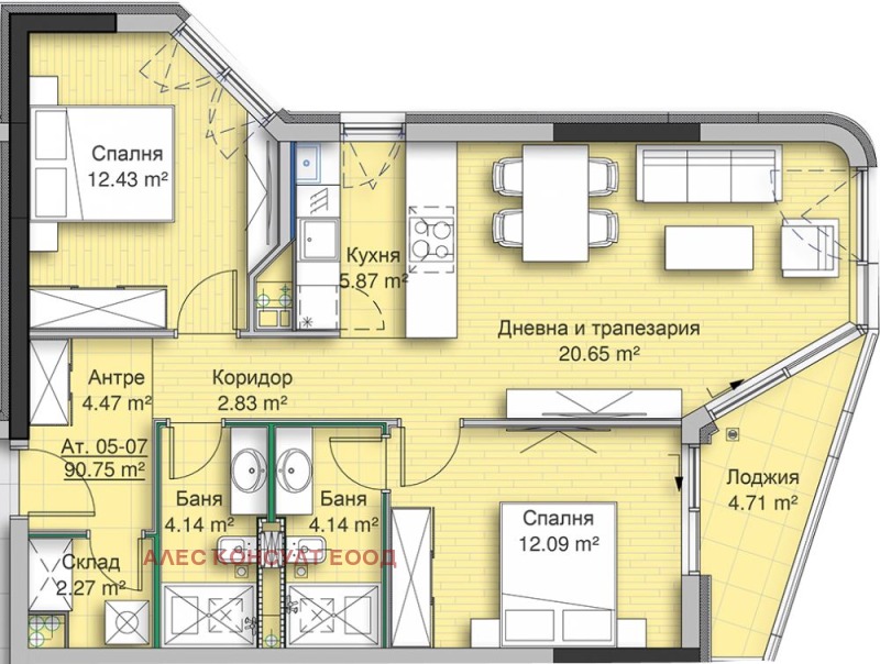 Продава 3-СТАЕН, гр. София, Кръстова вада, снимка 4 - Aпартаменти - 49314952