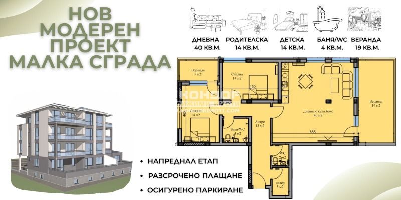 Продава  3-стаен, град Пловдив, Беломорски •  191 820 EUR • ID 61650493 — holmes.bg - [1] 