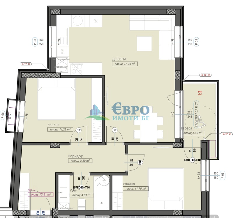 For Sale  2 bedroom Stara Zagora , Zheleznik - tsentar , 108 sq.m | 40217889 - image [5]