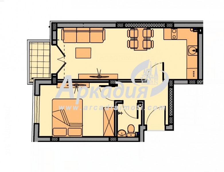 À venda  1 quarto Plovdiv , Hristo Smirnenski , 60 m² | 68510167 - imagem [2]