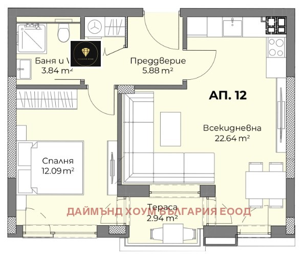 Te koop  1 slaapkamer Plovdiv , Christo Smirnenski , 67 m² | 58372369 - afbeelding [3]