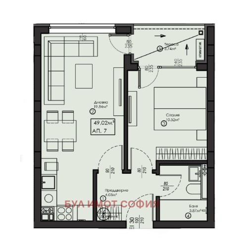 Продава 2-СТАЕН, гр. София, Малинова долина, снимка 2 - Апартаменти - 53094228