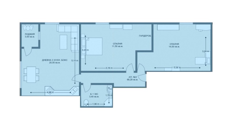 Продава 3-СТАЕН, гр. Варна, Виница, снимка 5 - Aпартаменти - 49114774