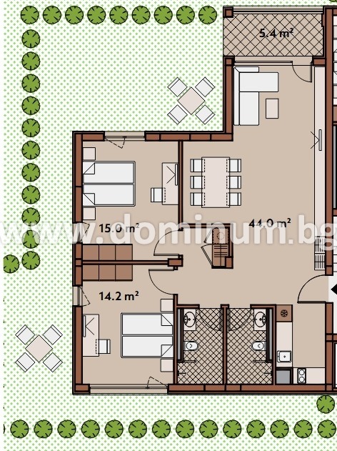 На продаж  2 спальні область Бургас , Созопол , 114 кв.м | 52735146 - зображення [2]