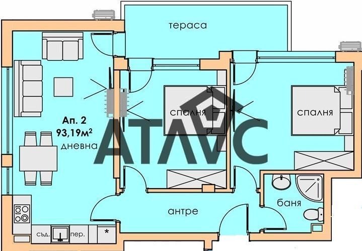 Продава 3-СТАЕН, гр. Пловдив, Съдийски, снимка 2 - Апартаменти - 56305266