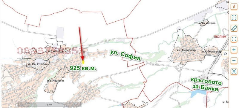 Продава ПАРЦЕЛ, гр. София, с. Иваняне, снимка 3 - Парцели - 53155570