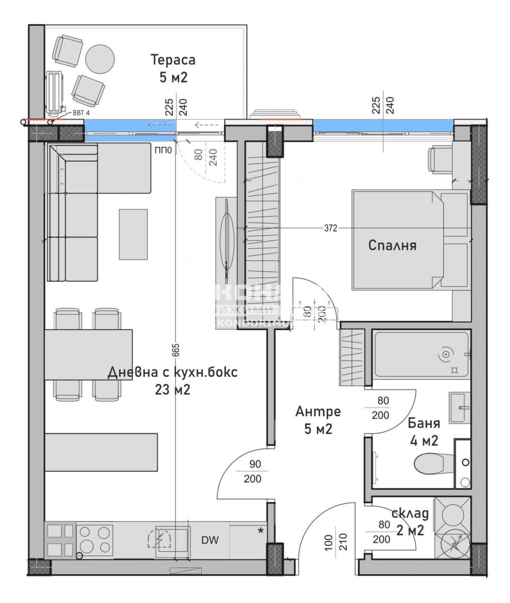 Продава 2-СТАЕН, гр. Пловдив, Христо Смирненски, снимка 2 - Апартаменти - 53379347