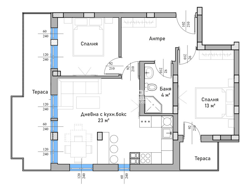 Продава 3-СТАЕН, гр. Пловдив, Кършияка, снимка 2 - Апартаменти - 52720865