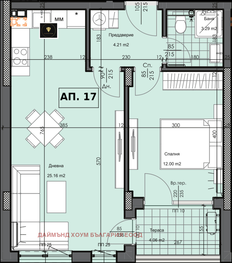 Продава 2-СТАЕН, гр. Пловдив, Гагарин, снимка 2 - Aпартаменти - 49076685