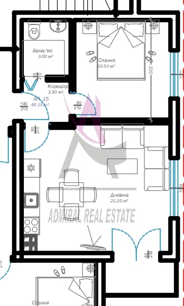 Na sprzedaż  1 sypialnia Warna , Izgrew , 58 mkw | 35863171 - obraz [2]