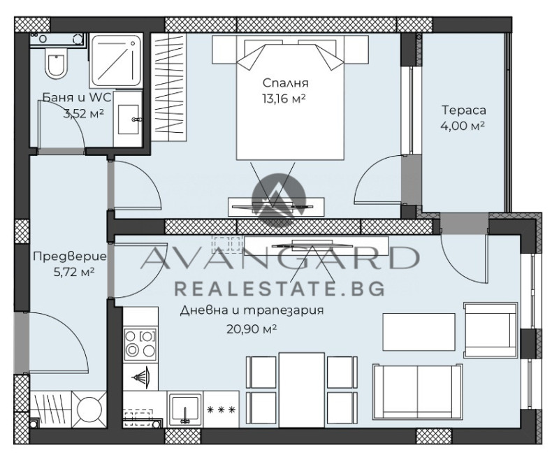 Продава  2-стаен, град Пловдив, Христо Смирненски • 85 488 EUR • ID 16333882 — holmes.bg - [1] 