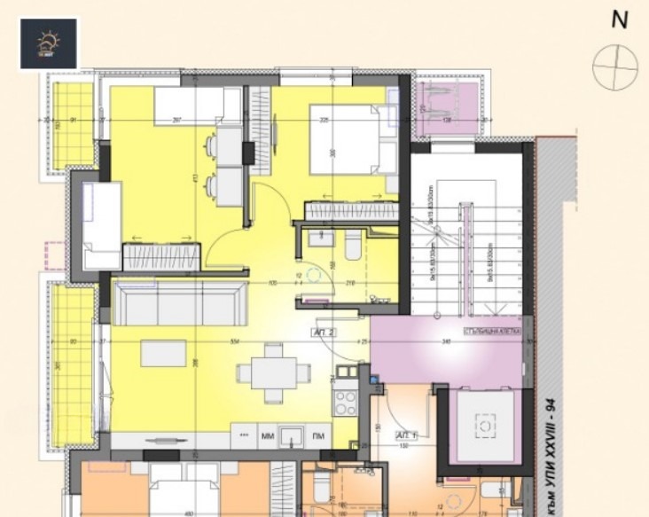 Na prodej  2 ložnice Sofia , Centar , 80 m2 | 28600755 - obraz [2]