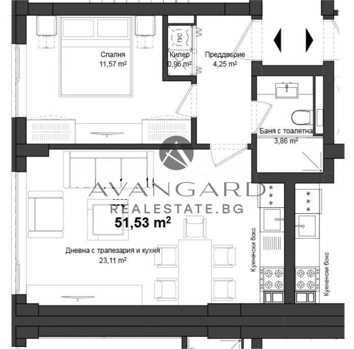 Til salg  1 soveværelse Plovdiv , Karshiyaka , 61 kvm | 78602354 - billede [4]