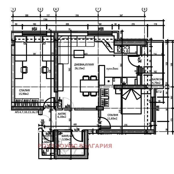 Продава 3-СТАЕН, гр. Пловдив, Тракия, снимка 2 - Апартаменти - 53593941