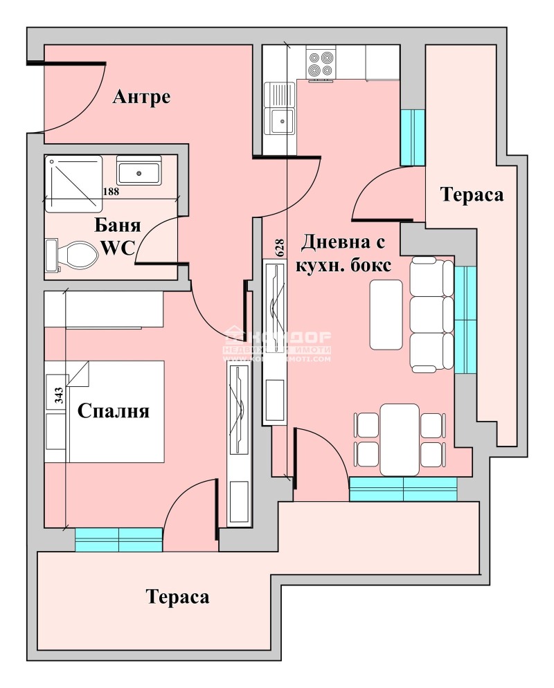 Till salu  1 sovrum Plovdiv , Trakija , 75 kvm | 34943047 - bild [2]