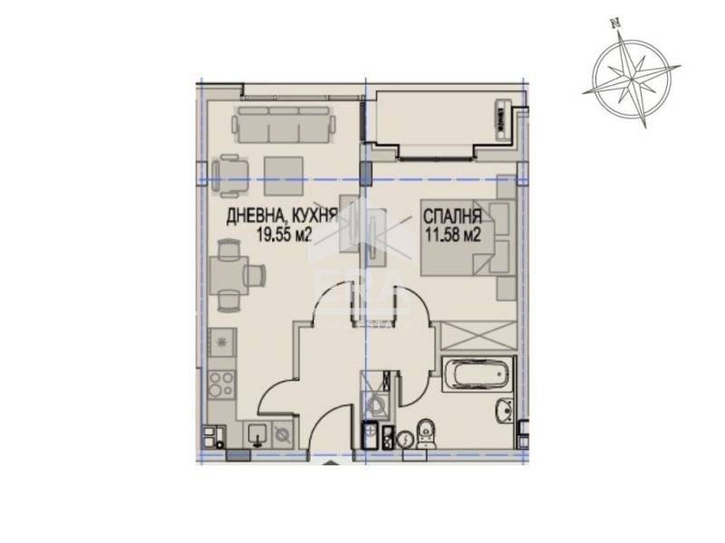 En venta  1 dormitorio Sofia , Krastova vada , 62 metros cuadrados | 39661885 - imagen [2]