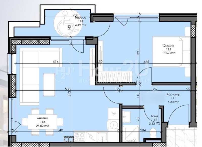 En venta  1 dormitorio Plovdiv , Jristo Smirnenski , 78 metros cuadrados | 46523958 - imagen [3]