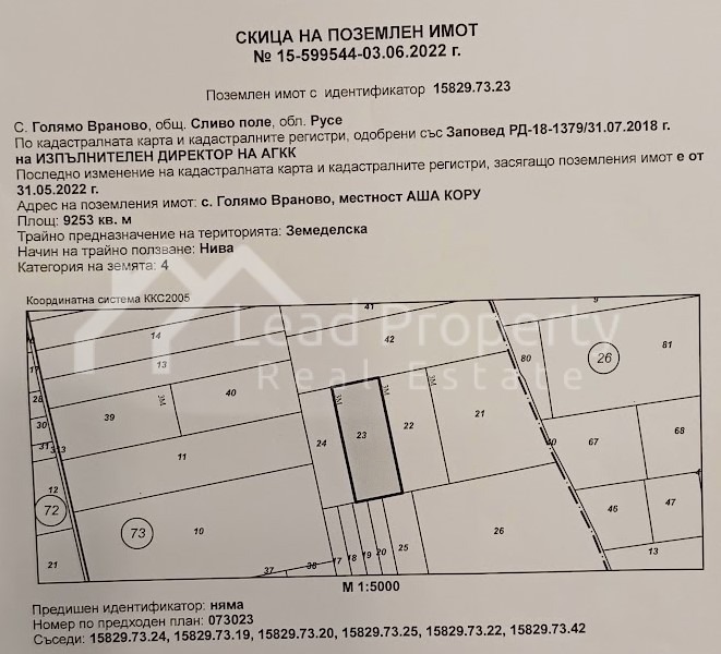 Продава ЗЕМЕДЕЛСКА ЗЕМЯ, гр. Сливо поле, област Русе, снимка 4 - Земеделска земя - 48611837