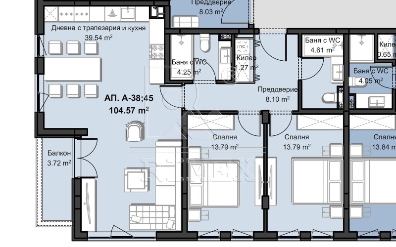 For Sale  1 bedroom Plovdiv , Hristo Smirnenski , 75 sq.m | 21145987 - image [8]