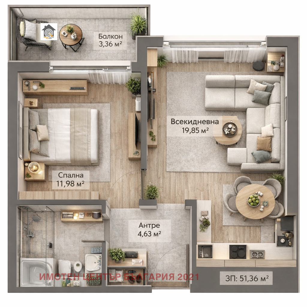 Продава 2-СТАЕН, гр. София, Овча купел, снимка 4 - Апартаменти - 53424977