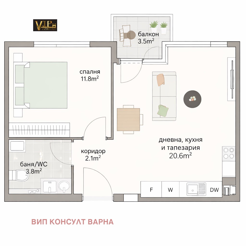 Продава 2-СТАЕН, гр. Варна, Кайсиева градина, снимка 2 - Апартаменти - 53986164