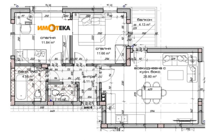 Продава 3-СТАЕН, гр. Варна, Виница, снимка 2 - Aпартаменти - 48097003