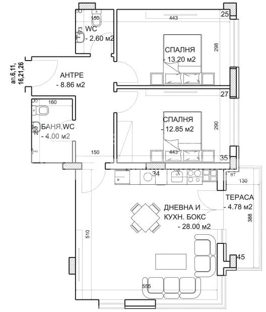 Myytävänä  1 makuuhuone Plovdiv , Mladežki Halm , 98 neliömetriä | 47465180 - kuva [2]