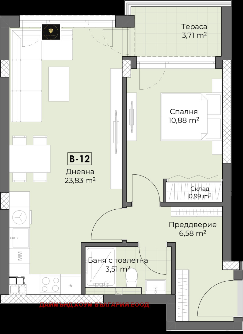 Продава 2-СТАЕН, гр. Пловдив, Беломорски, снимка 3 - Апартаменти - 53519714