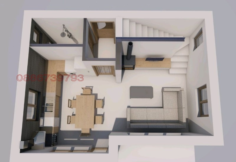 Продава КЪЩА, с. Пожарево, област София област, снимка 6 - Къщи - 52779300