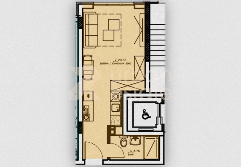 Продава 1-СТАЕН, гр. София, Малинова долина, снимка 6 - Апартаменти - 53028845