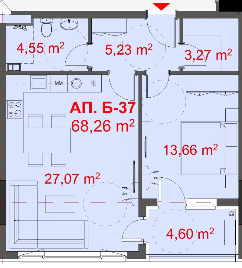 Продава 2-СТАЕН, гр. Бургас, Славейков, снимка 1 - Aпартаменти - 47673995