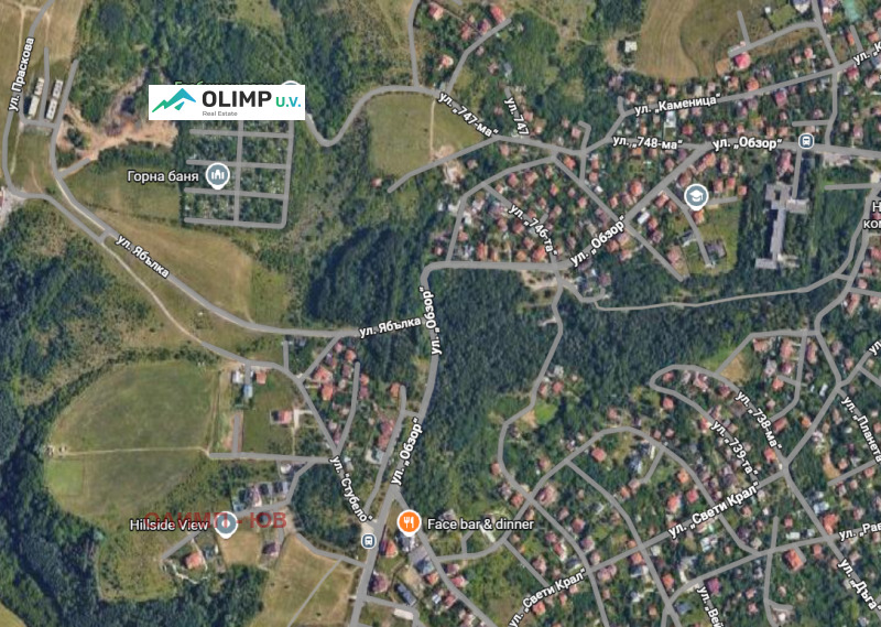 Продава ПАРЦЕЛ в град София, Горна баня - 1153 кв.м / 131 500 € » 257 191.65 лв., ОЛИМП - ЮВ