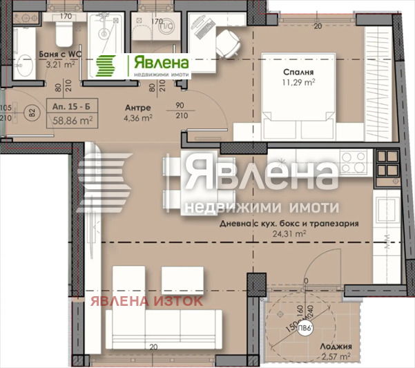 For Sale  1 bedroom Sofia , Vrabnitsa 2 , 72 sq.m | 66500786