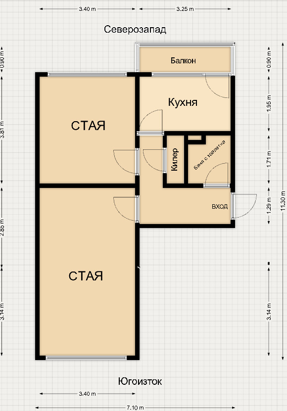 Продава 3-СТАЕН, гр. София, Младост 1