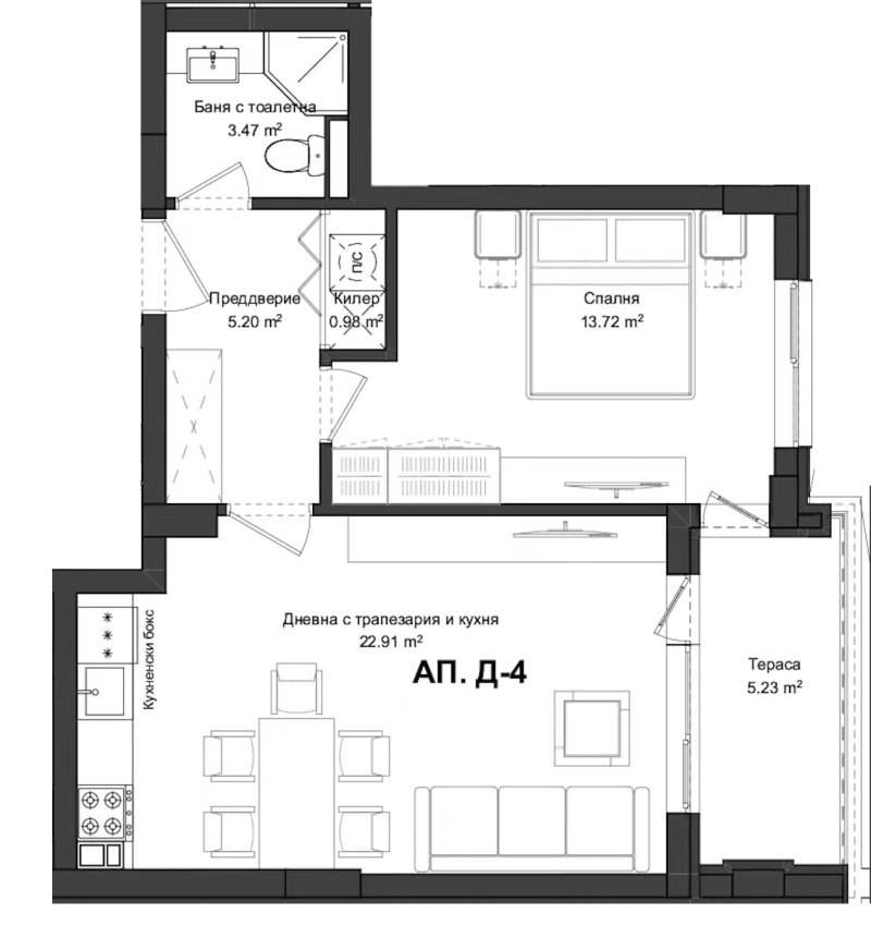 For Sale  1 bedroom Plovdiv , Gagarin , 70 sq.m | 31647079 - image [2]